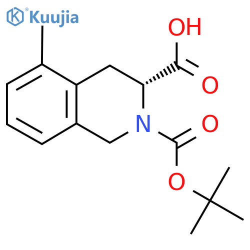 (3R)-2-[(tert-butoxy)carbonyl]-5-methyl-1,2,3,4-tetrahydroisoquinoline-3-carboxylic acid structure