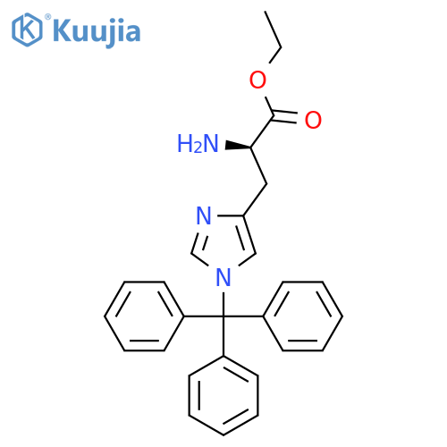 ethyl (2R)-2-amino-3-[1-(triphenylmethyl)-1H-imidazol-4-yl]propanoate structure
