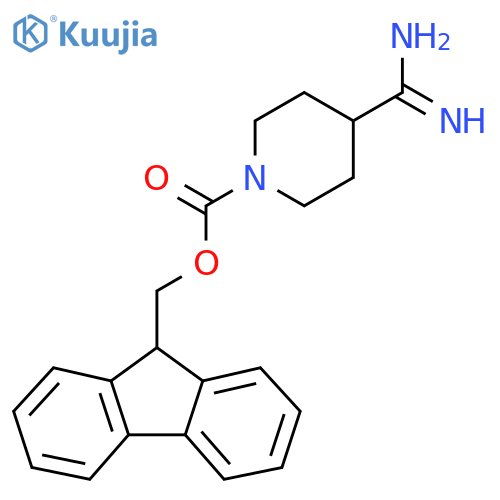 (9H-fluoren-9-yl)methyl 4-carbamimidoylpiperidine-1-carboxylate structure