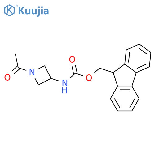 (9H-fluoren-9-yl)methyl N-(1-acetylazetidin-3-yl)carbamate structure