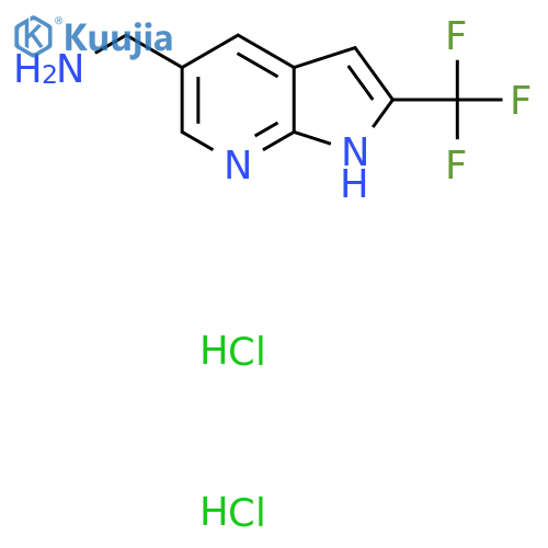 1-2-(trifluoromethyl)-1H-pyrrolo2,3-bpyridin-5-ylmethanamine dihydrochloride structure