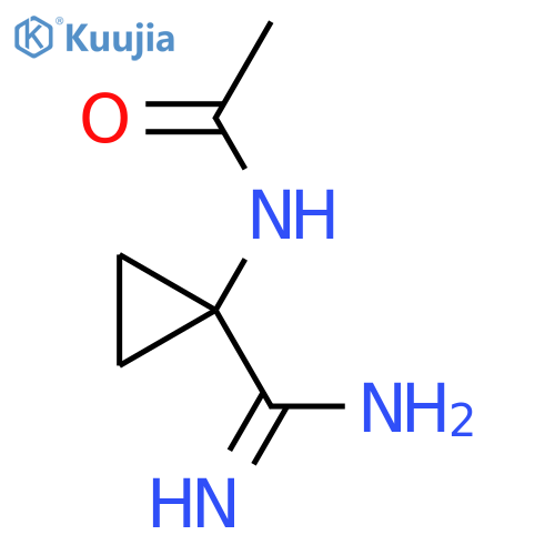 N-(1-carbamimidoylcyclopropyl)acetamide structure