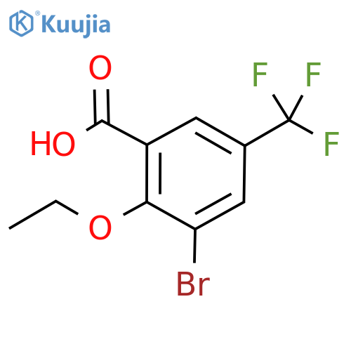 3-Bromo-2-ethoxy-5-(trifluoromethyl)benzoic acid structure