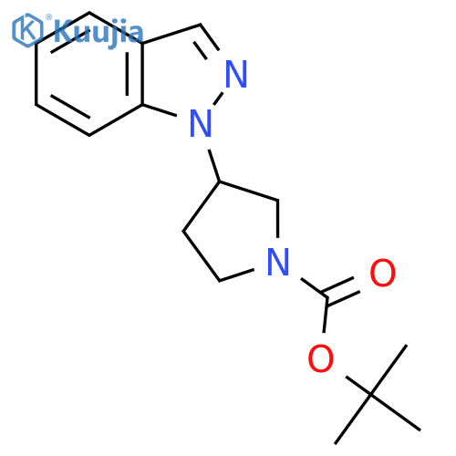 Tert-butyl 3-indazol-1-ylpyrrolidine-1-carboxylate structure