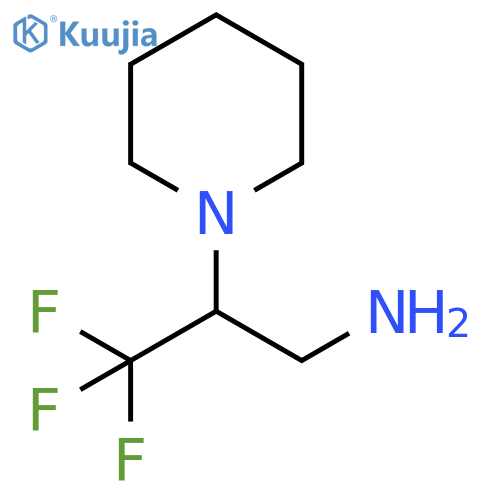 3,3,3-Trifluoro-2-piperidin-1-yl-propylamine structure