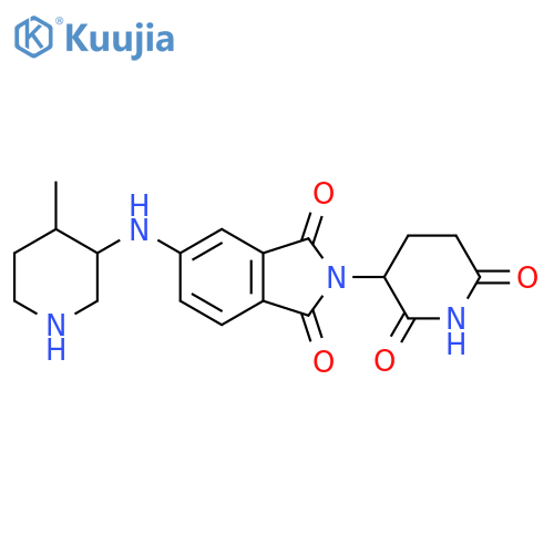 2-(2,6-dioxopiperidin-3-yl)-5-(4-methylpiperidin-3-yl)amino-2,3-dihydro-1H-isoindole-1,3-dione structure