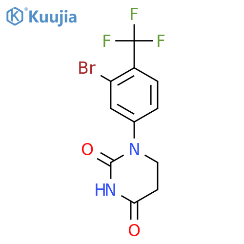 1-[3-Bromo-4-(trifluoromethyl)phenyl]-1,3-diazinane-2,4-dione structure