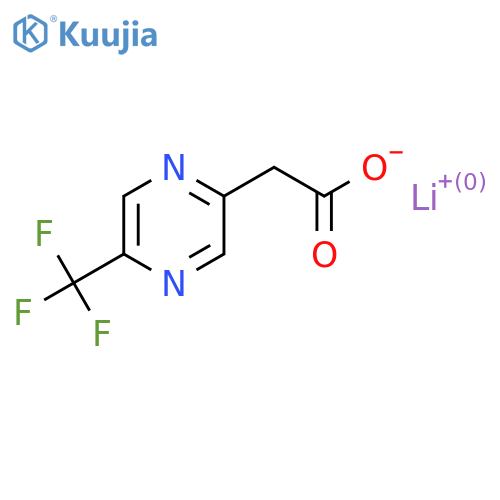 lithium(1+) ion 2-5-(trifluoromethyl)pyrazin-2-ylacetate structure