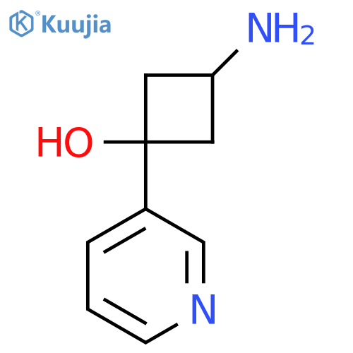 (1s,3s)-3-amino-1-(pyridin-3-yl)cyclobutan-1-ol, trans structure