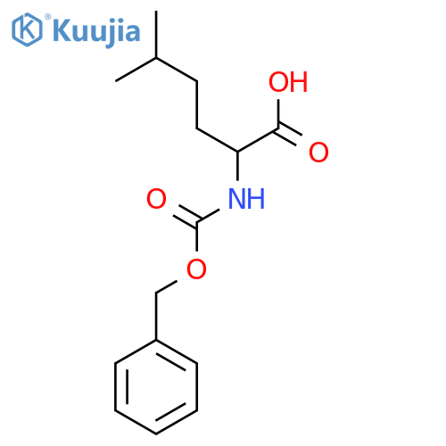 2-{[(benzyloxy)carbonyl]amino}-5-methylhexanoic acid structure