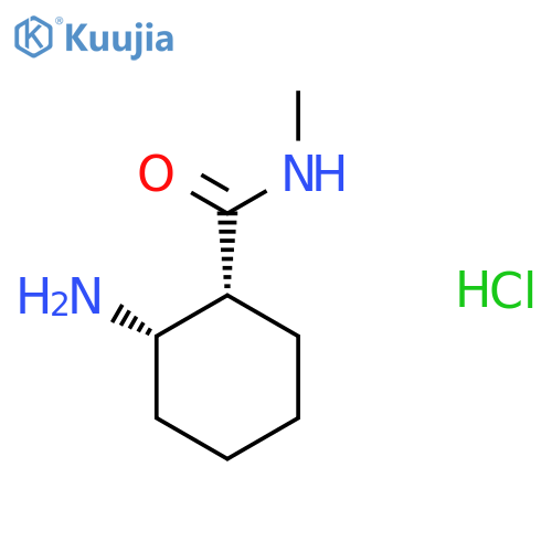 rac-(1R,2S)-2-amino-N-methylcyclohexane-1-carboxamide hydrochloride structure