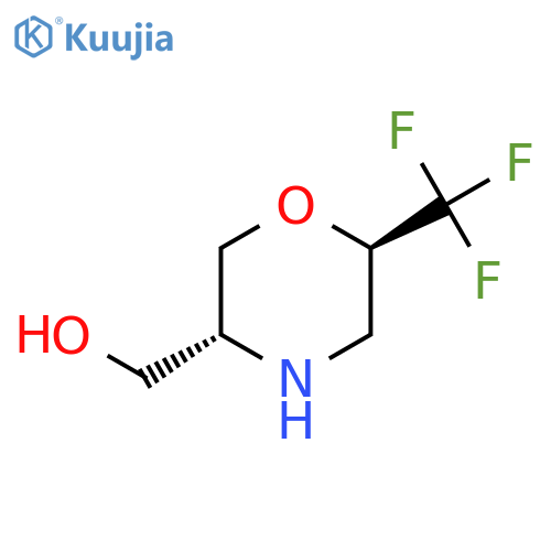 rac-[(3R,6R)-6-(trifluoromethyl)morpholin-3-yl]methanol structure