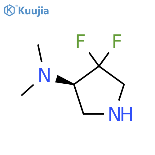 (3R)-4,4-difluoro-N,N-dimethylpyrrolidin-3-amine structure