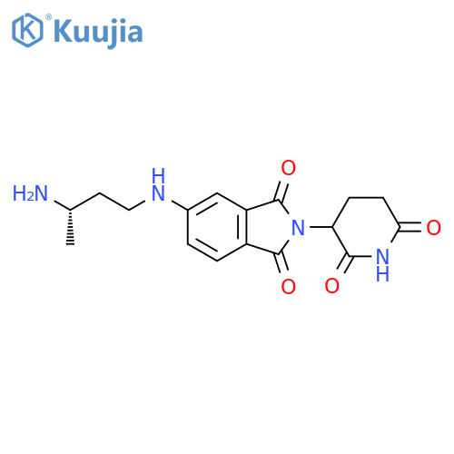 5-{(3S)-3-aminobutylamino}-2-(2,6-dioxopiperidin-3-yl)-2,3-dihydro-1H-isoindole-1,3-dione structure