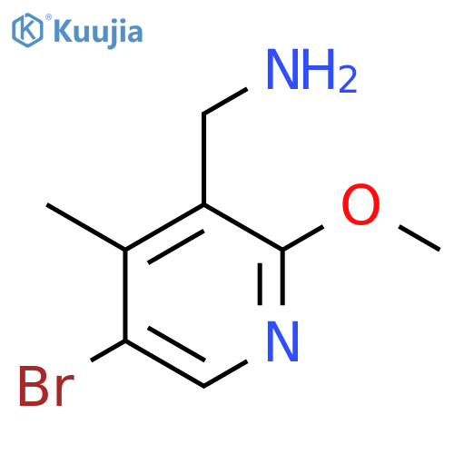 1-(5-Bromo-2-methoxy-4-methylpyridin-3-yl)methanamine structure