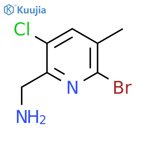 1-(6-Bromo-3-chloro-5-methylpyridin-2-yl)methanamine structure