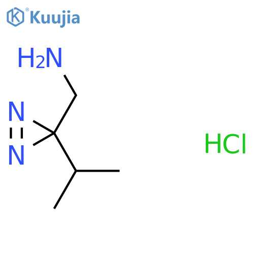 1-[3-(propan-2-yl)-3H-diazirin-3-yl]methanamine hydrochloride structure