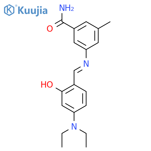 3-({[4-(Diethylamino)-2-hydroxyphenyl]methylidene}amino)-5-methylbenzamide structure