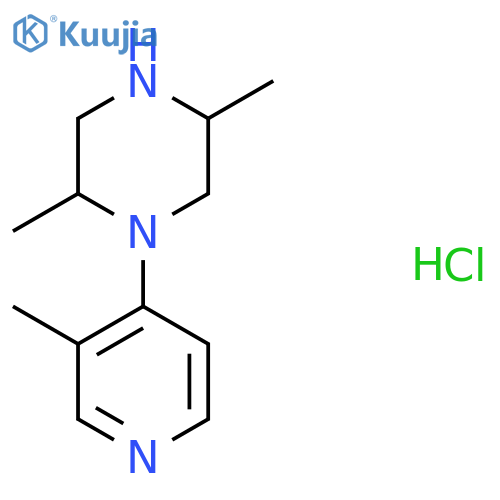 2,5-Dimethyl-1-(3-methylpyridin-4-yl)piperazine hydrochloride structure