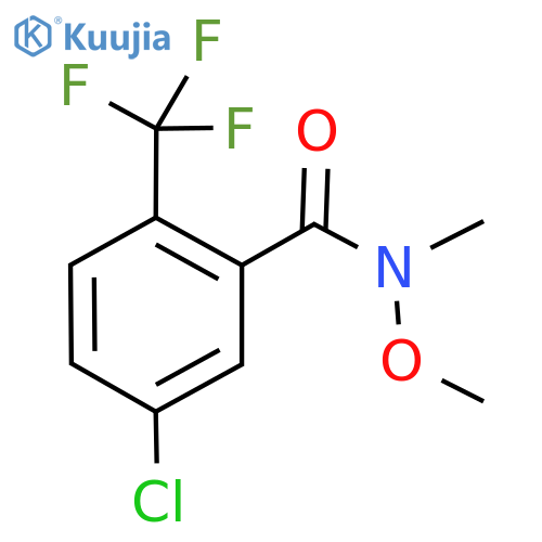 5-Chloro-N-methoxy-N-methyl-2-(trifluoromethyl)benzamide structure