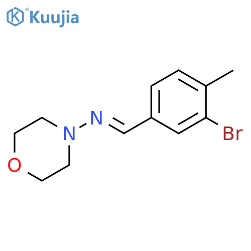 (E)-N-(3-bromo-4-methylbenzylidene)morpholin-4-amine structure
