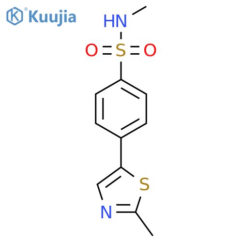 N-Methyl-4-(2-methyl-thiazol-5-yl)-benzenesulfonamide structure