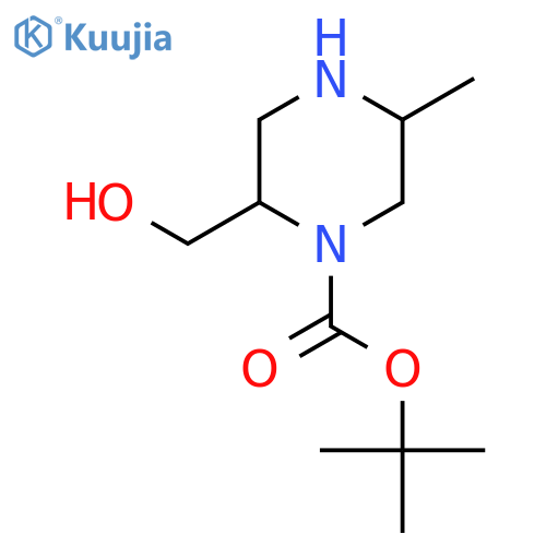 Tert-butyl 2-(hydroxymethyl)-5-methylpiperazine-1-carboxylate structure