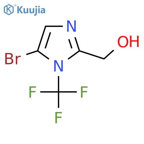 [5-bromo-1-(trifluoromethyl)-1H-imidazol-2-yl]methanol structure