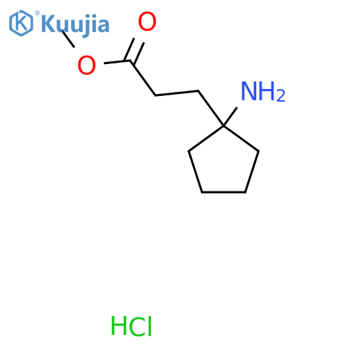 Methyl 3-(1-aminocyclopentyl)propanoate hydrochloride structure