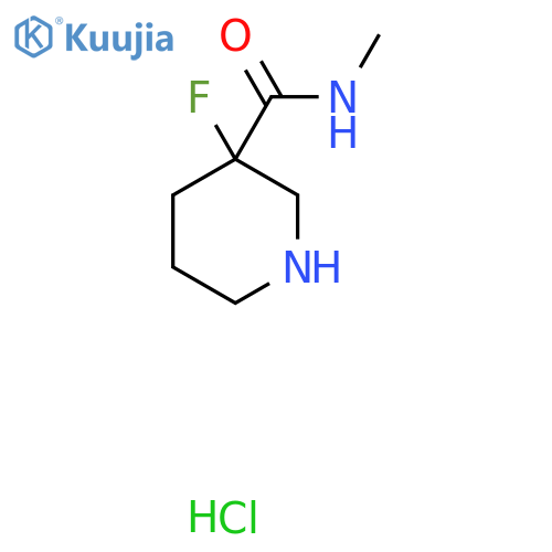 3-fluoro-N-methylpiperidine-3-carboxamide hydrochloride structure