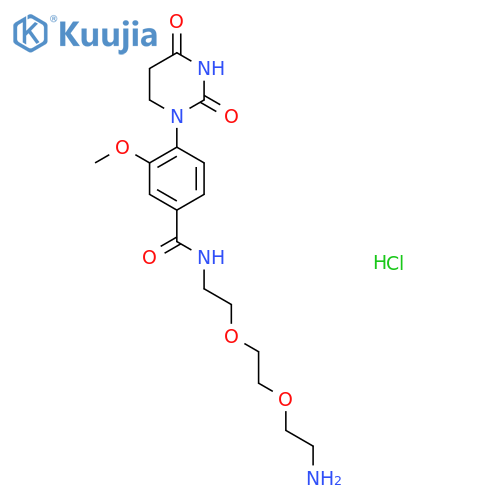 N-{2-2-(2-aminoethoxy)ethoxyethyl}-4-(2,4-dioxo-1,3-diazinan-1-yl)-3-methoxybenzamide hydrochloride structure