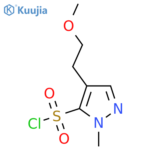 4-(2-methoxyethyl)-1-methyl-1H-pyrazole-5-sulfonyl chloride structure