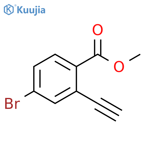Benzoic acid, 4-bromo-2-ethynyl-, methyl ester structure