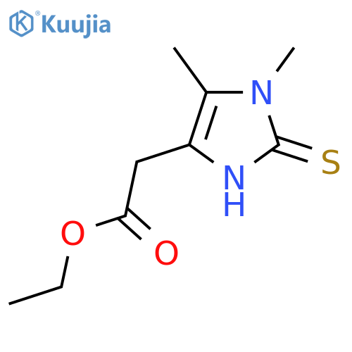 ethyl 2-(1,5-dimethyl-2-sulfanyl-1H-imidazol-4-yl)acetate structure