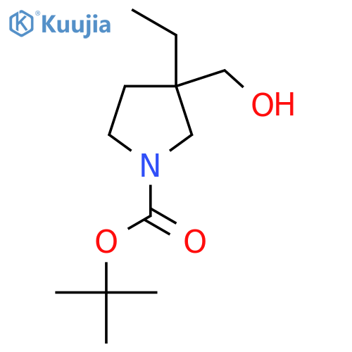 Tert-butyl 3-ethyl-3-(hydroxymethyl)pyrrolidine-1-carboxylate structure