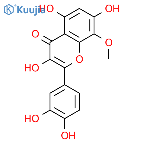 4H-1-Benzopyran-4-one,2-(3,4-dihydroxyphenyl)-3,5,7-trihydroxy-8-methoxy- structure