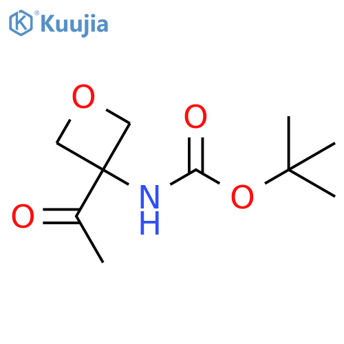 tert-butyl N-(3-acetyloxetan-3-yl)carbamate structure