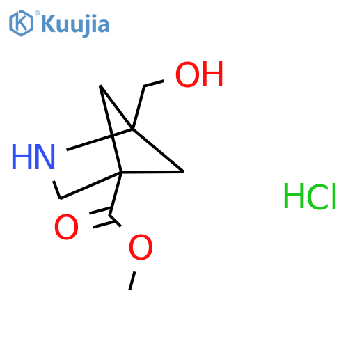 Methyl 1-(hydroxymethyl)-2-azabicyclo[2.1.1]hexane-4-carboxylate hydrochloride structure