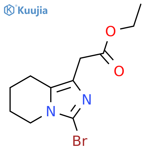 ethyl 2-{3-bromo-5H,6H,7H,8H-imidazo[1,5-a]pyridin-1-yl}acetate structure