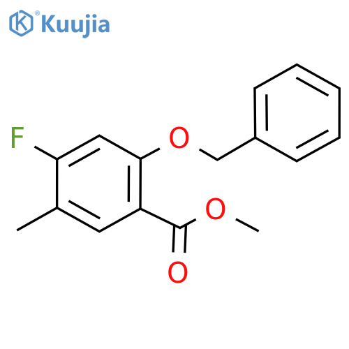 Methyl 2-(benzyloxy)-4-fluoro-5-methylbenzoate structure
