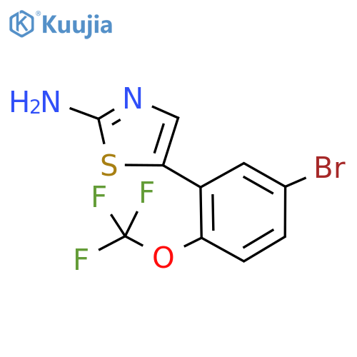 5-(5-bromo-2-(trifluoromethoxy)phenyl)thiazol-2-amine structure