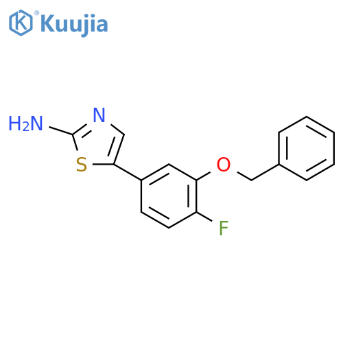 5-(3-(Benzyloxy)-4-fluorophenyl)thiazol-2-amine structure