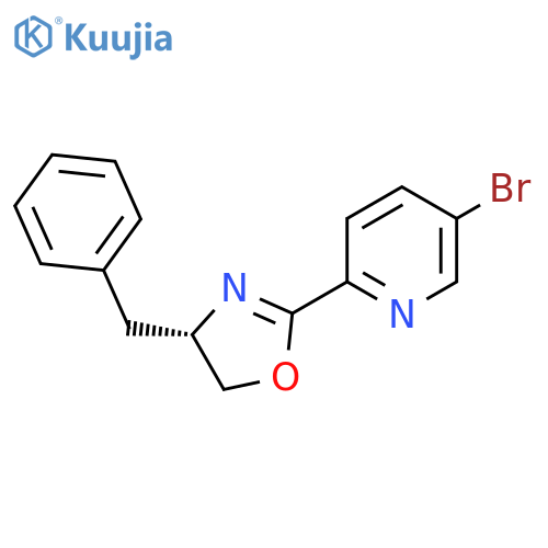 (S)-4-Benzyl-2-(5-bromopyridin-2-yl)-4,5-dihydrooxazole structure