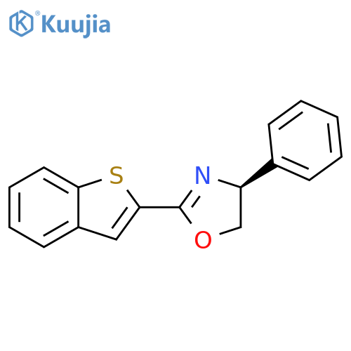 (S)-2-(Benzo[b]thiophen-2-yl)-4-phenyl-4,5-dihydrooxazole structure