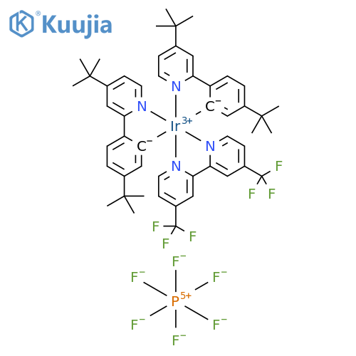 Ir[tBu(tBu)ppy]2(4,4'-dCF3bpy)PF6 structure