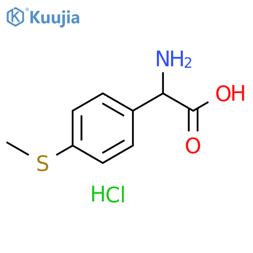 2-Amino-2-(4-(methylthio)phenyl)acetic acid hydrochloride structure