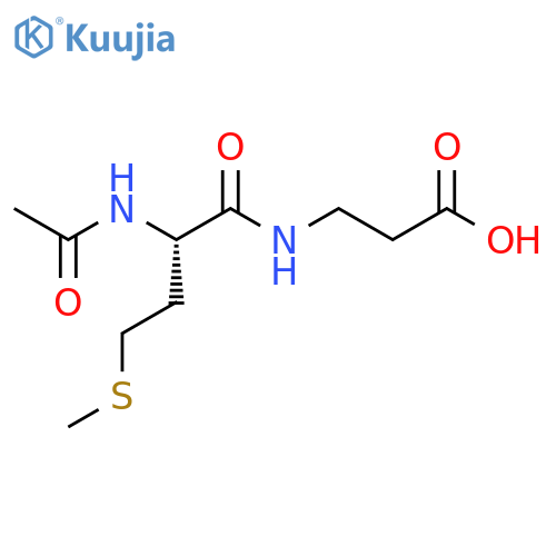 3-[(2S)-2-acetamido-4-(methylsulfanyl)butanamido]propanoic acid structure