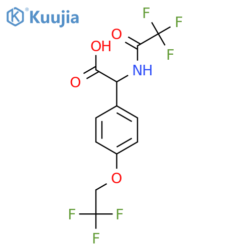 2-(2,2,2-Trifluoroacetamido)-2-[4-(2,2,2-trifluoroethoxy)phenyl]acetic acid structure
