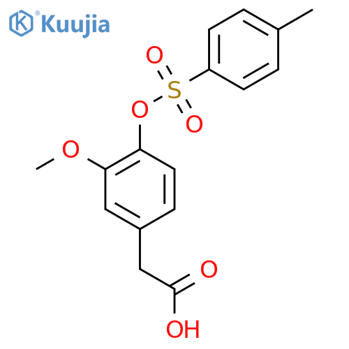 2-{3-Methoxy-4-[(4-methylbenzenesulfonyl)oxy]phenyl}acetic acid structure
