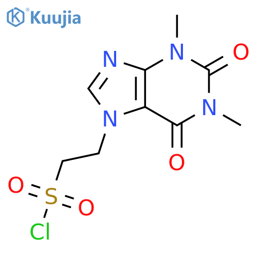 2-(1,3-dimethyl-2,6-dioxo-2,3,6,7-tetrahydro-1H-purin-7-yl)ethane-1-sulfonyl chloride structure